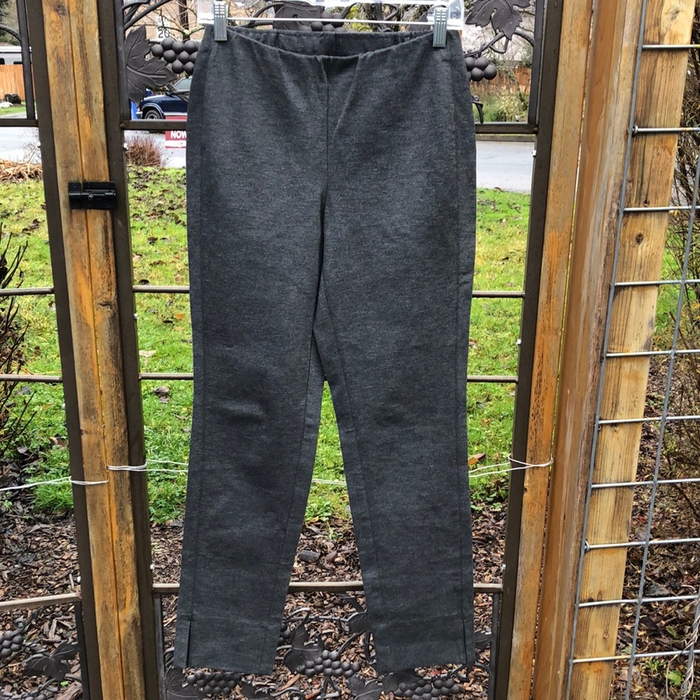 J.Jill ponte slim leg heavyweight gray pull on pants size XS
